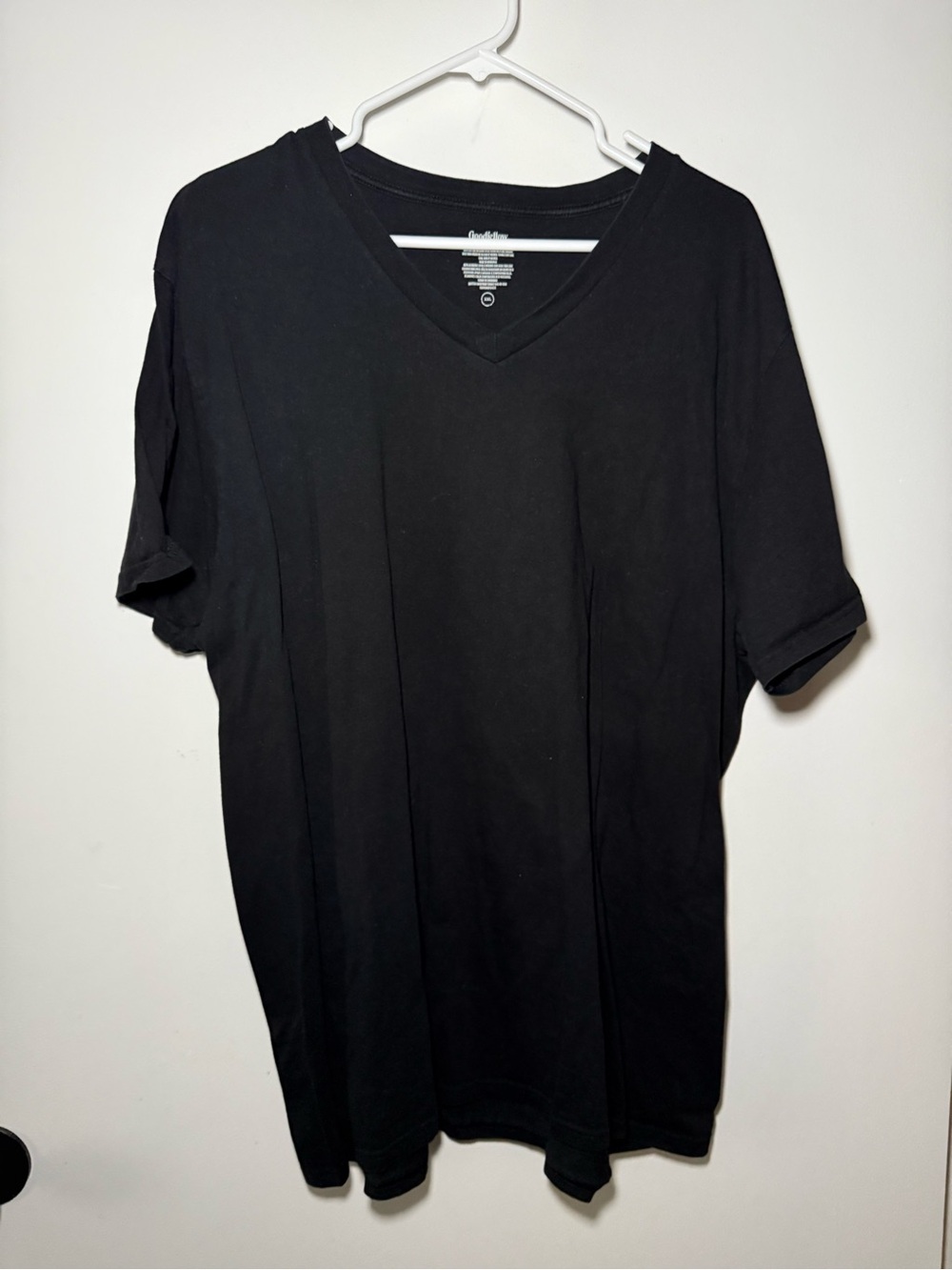 Goodfellow & Co Men's Black V-Neck T-Shirts Short Sleeve Size XXL
